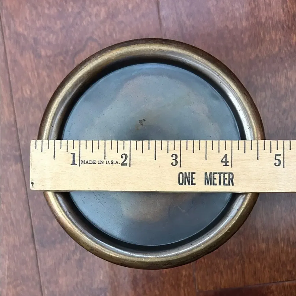 Vintage Benedict Maya Bronze Tobacco Humidor Container with Bakelite Handle